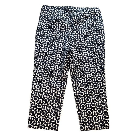 Talbots Chatham Cropped Ankle Pant Size 12P Navy / White - Picture 2 of 6